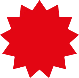 Neuigkeiten-Kreis mit Zacken